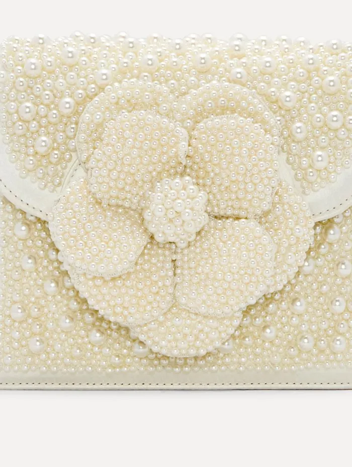 Women Pearl Embroidered Mini TRO Bag Pearl Oscar De La Renta Handbags Women Pearl Embroidered Mini TRO Bag Pearl Oscar De La Renta Handbags