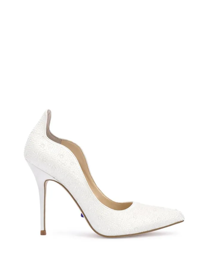 Women Pumps Jessica Simpson Wayva High Heel In White