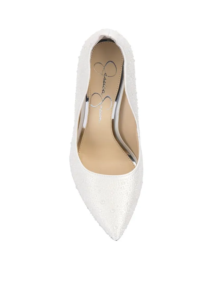 Women Pumps Jessica Simpson Wayva High Heel In White