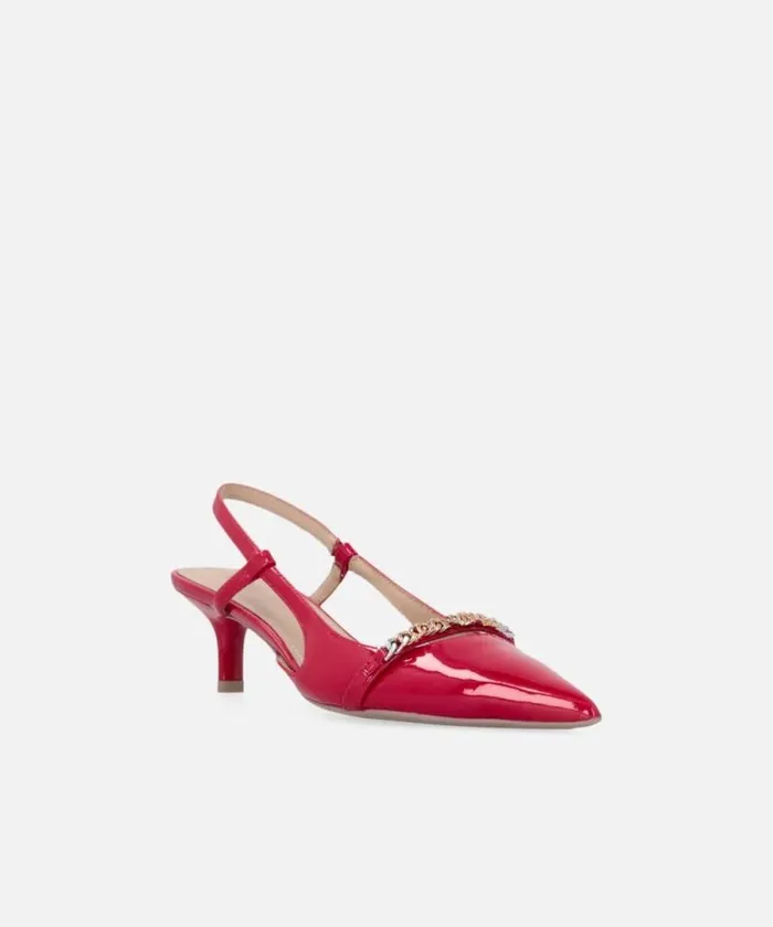 Women Pumps Pinko Patent Pointedtoe Slingback Pumps Red Women Pumps Pinko Patent Pointedtoe Slingback Pumps Red
