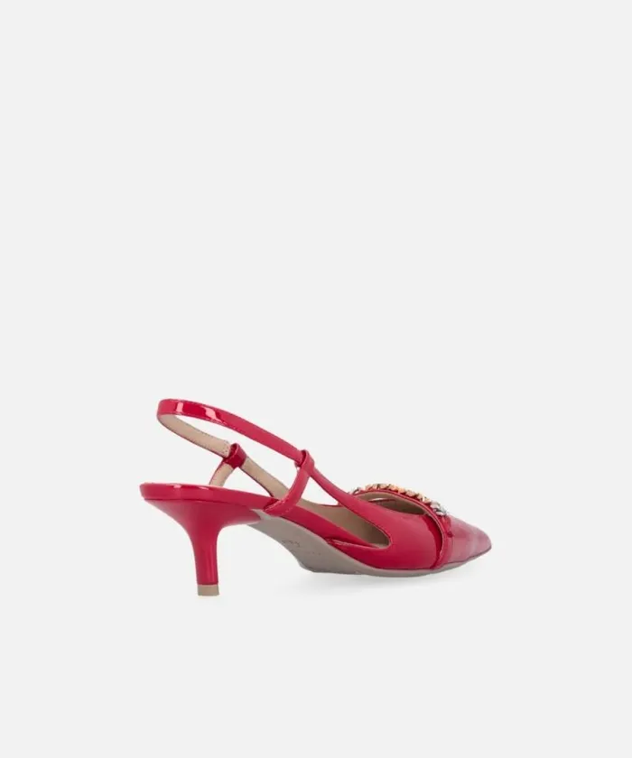Women Pumps Pinko Patent Pointedtoe Slingback Pumps Red Women Pumps Pinko Patent Pointedtoe Slingback Pumps Red