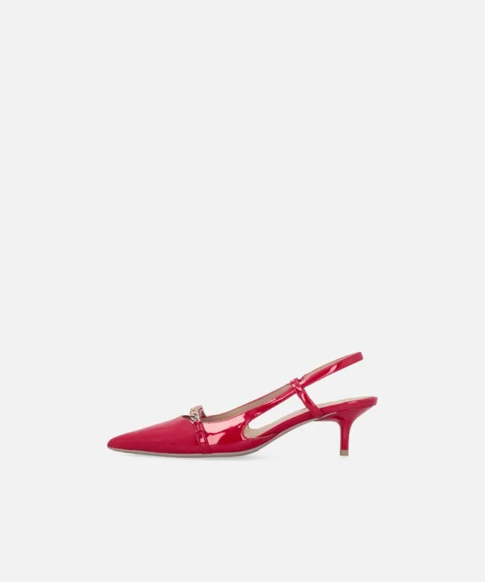 Women Pumps Pinko Patent Pointedtoe Slingback Pumps Red Women Pumps Pinko Patent Pointedtoe Slingback Pumps Red