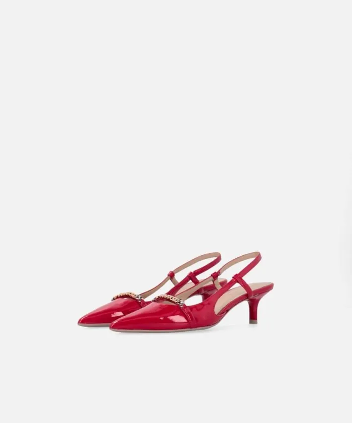 Women Pumps Pinko Patent Pointedtoe Slingback Pumps Red Women Pumps Pinko Patent Pointedtoe Slingback Pumps Red