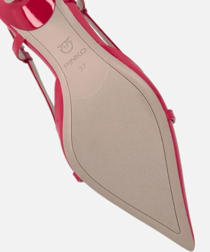 Women Pumps Pinko Patent Pointedtoe Slingback Pumps Red Women Pumps Pinko Patent Pointedtoe Slingback Pumps Red