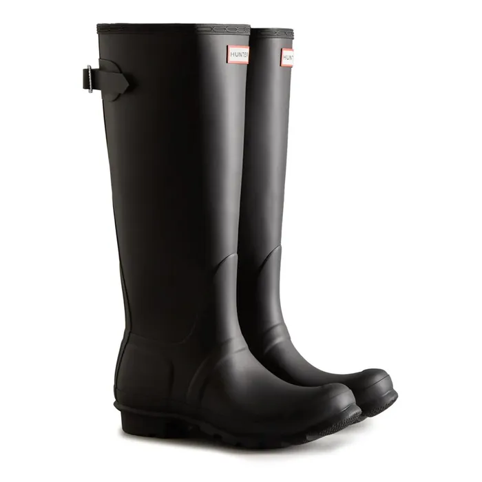 Women Rain Boots Hunter Boots Original Back Adjustable Tall Rain Boots Black Women Rain Boots Hunter Boots Original Back Adjustable Tall Rain Boots Black