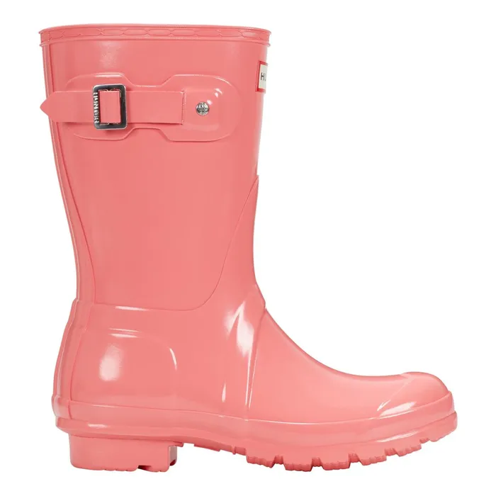 Women Rain Boots Hunter Boots Original Short Gloss Rain Boots Medium Pink
