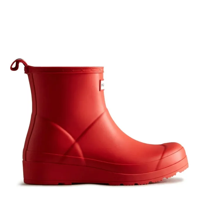 Women Rain Boots Hunter Boots PLAY Short Rain Boots 8211 Hunter Boots Logo Red
