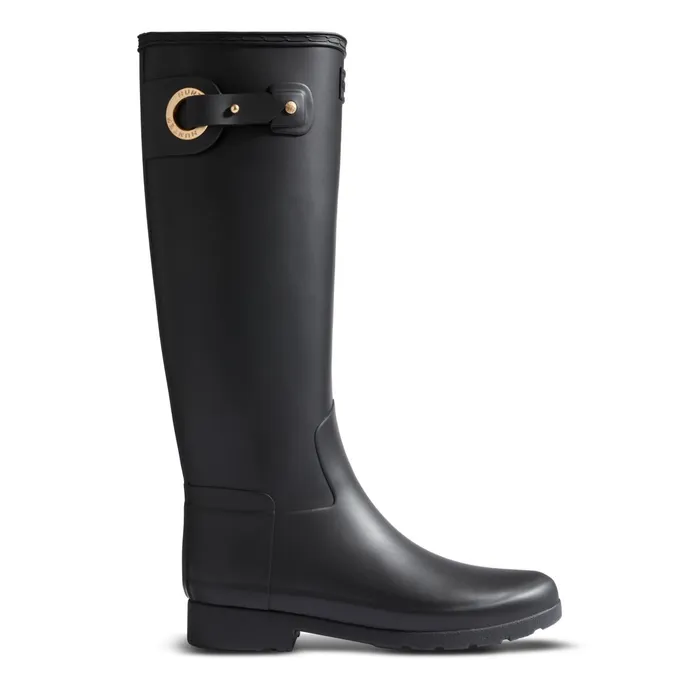 Women Rain Boots Hunter Boots Refined Tall Rain Boots 8211 Hunter Boots Black