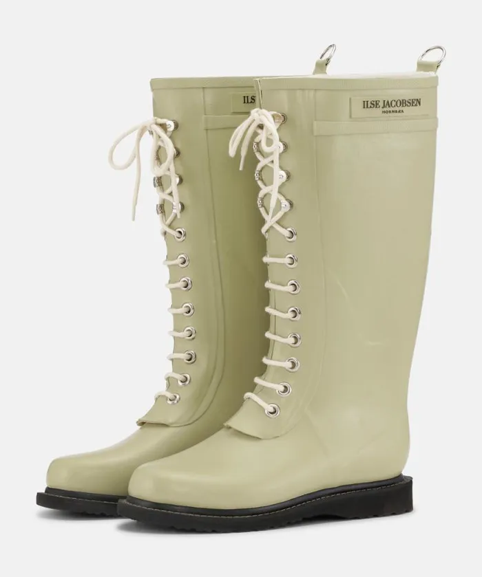 Women Rainboots Long Ilse Jacobsen Long Rubber Boots 8211 Olive Grass
