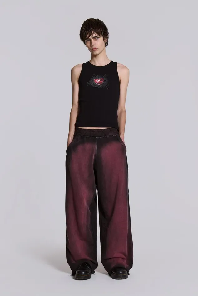 Women Red Fade Monster Joggers Jaded London CoOrds