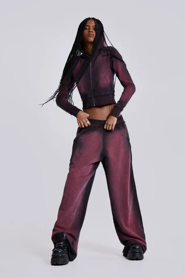 Women Red Fade Monster Joggers Jaded London CoOrds
