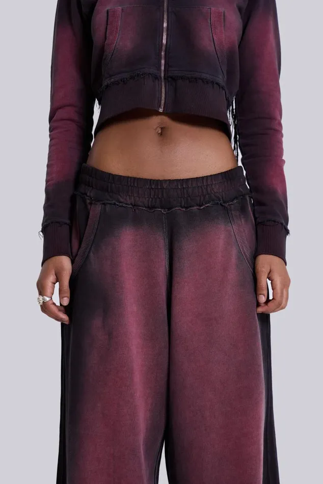 Women Red Fade Monster Joggers Jaded London CoOrds