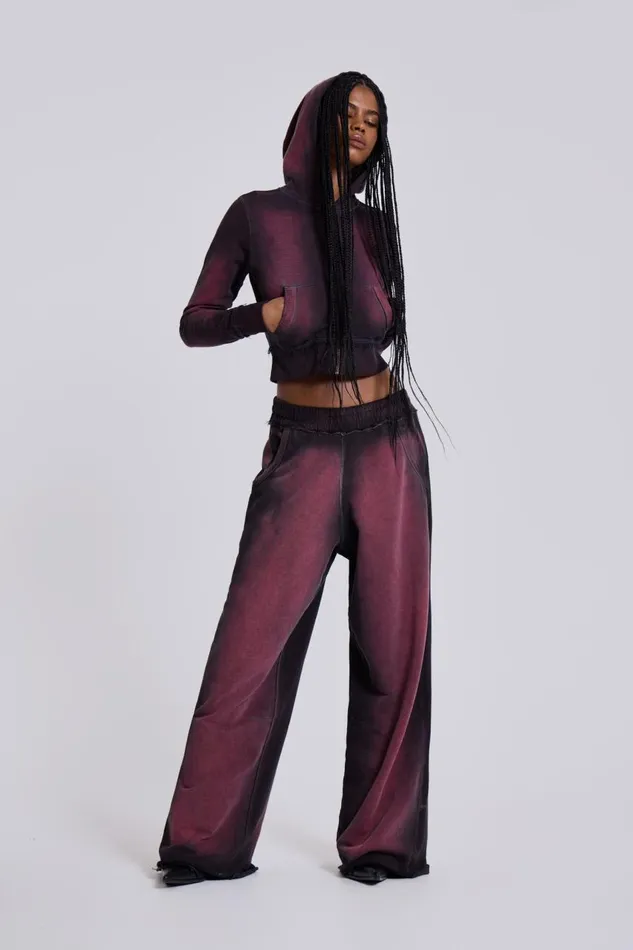 Women Red Fade Monster Joggers Jaded London CoOrds