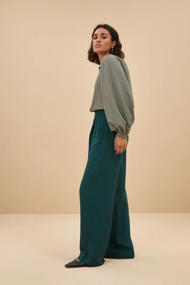 Women Rikki Small Check Blouse Small Check Bybar Blouses