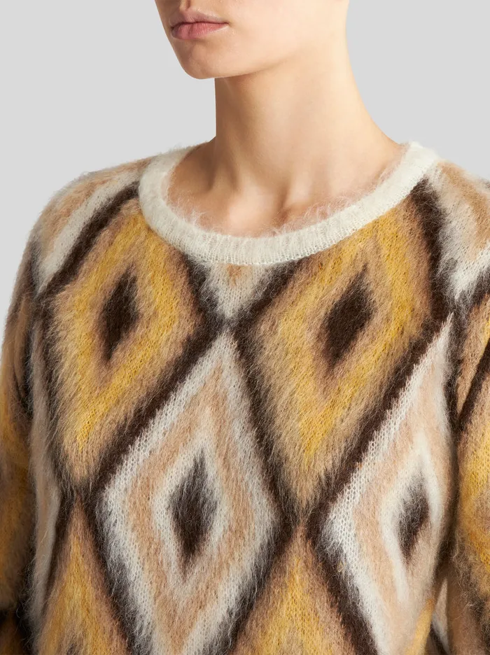 Women Round Neck Jacquard Jumper Etro Knitwear
