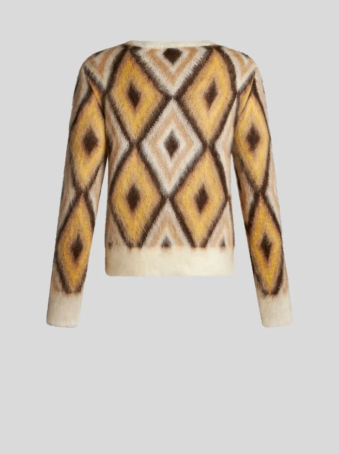 Women Round Neck Jacquard Jumper Etro Knitwear
