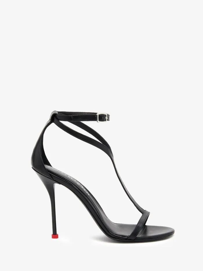 Women Sandals And Slides Alexander McQueen Harness Sandal Blacklust Red
