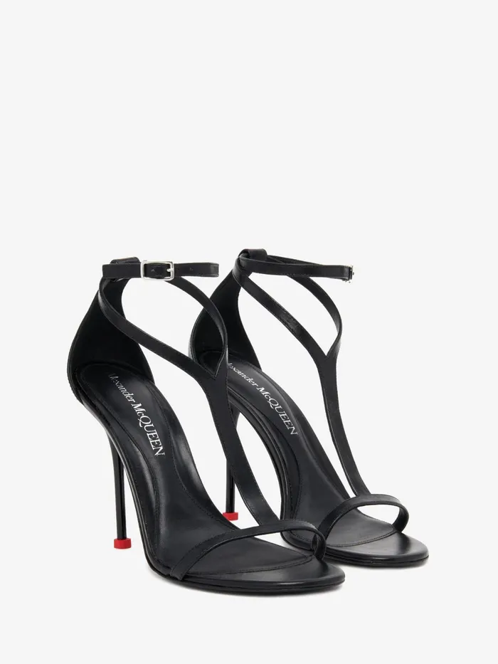 Women Sandals And Slides Alexander McQueen Harness Sandal Blacklust Red