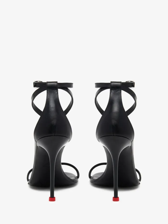 Women Sandals And Slides Alexander McQueen Harness Sandal Blacklust Red