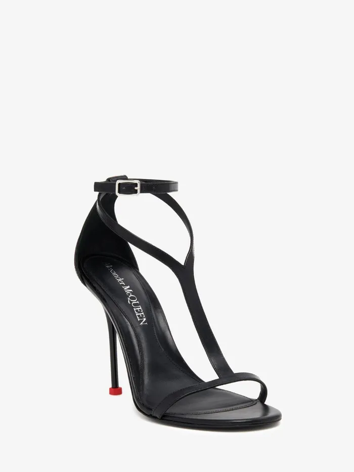 Women Sandals And Slides Alexander McQueen Harness Sandal Blacklust Red