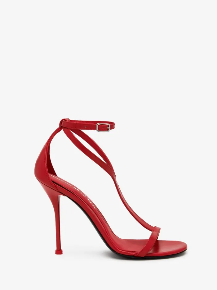 Women Sandals And Slides Alexander McQueen Harness Sandal Lust Red