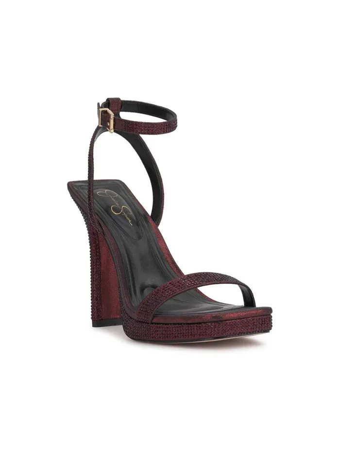 Women Sandals Jessica Simpson Adonia High Heel In Oxblood