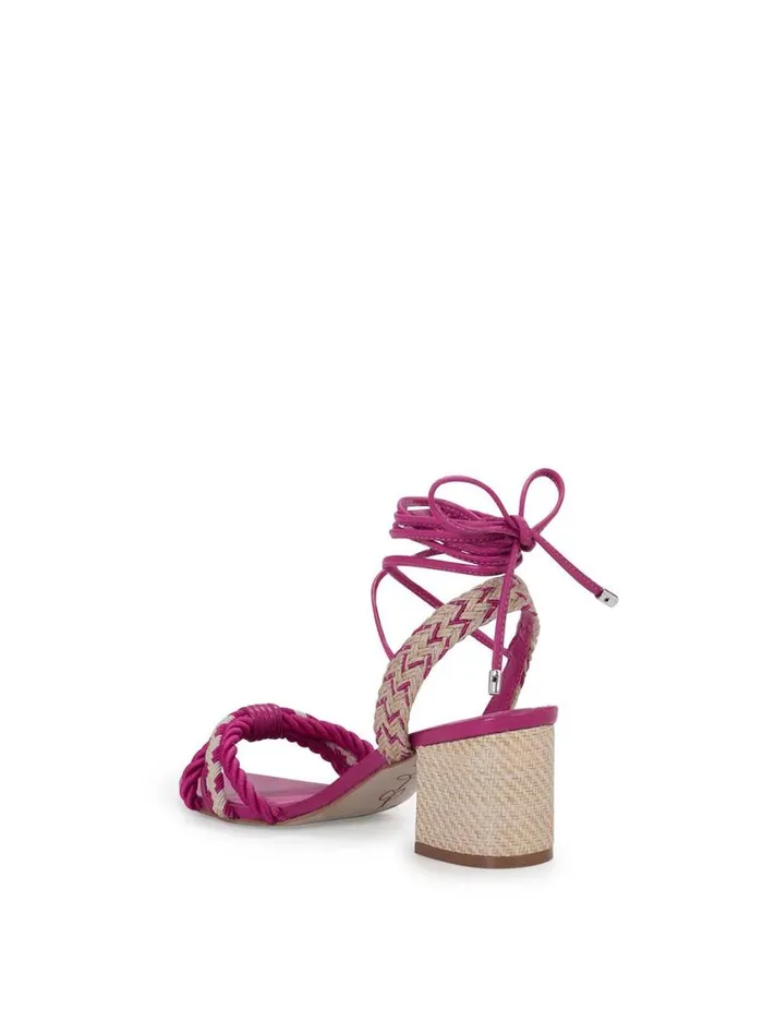 Women Sandals Jessica Simpson Prim Woven Block Heel Sandal In Pink