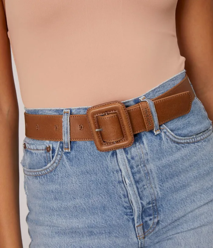 Women Sarra Vegan Waist Belt Black Matt and Nat Belts