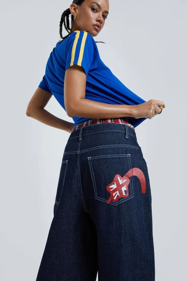 Women Selvedge Jumbo Jorts Jaded London Jeans