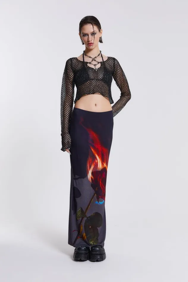 Women Sequin Crochet Bead Top Jaded London Knitwear