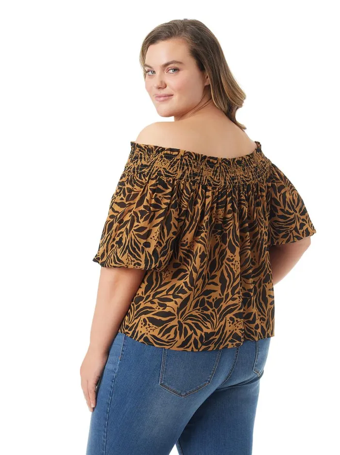 Women Sets Jessica Simpson Rosiya Off Shoulder Top In Zebra Floral