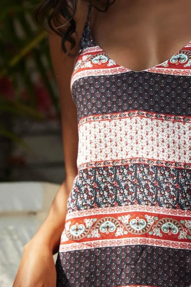 Women Short Dresses Cupshe Katie Boho Crisscross Dress Multicolor