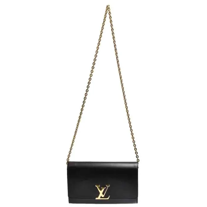 Women Shoulder and Totes Louis Vuitton Louis Vuitton M94335 Chain Louise Black 8211 Louis Vuitton Handbag Store