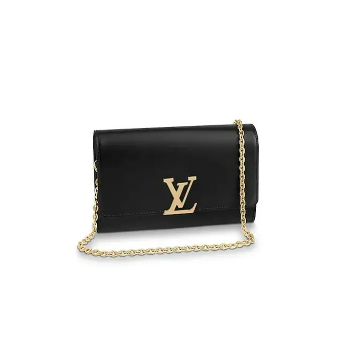 Women Shoulder and Totes Louis Vuitton Louis Vuitton M94335 Chain Louise Black 8211 Louis Vuitton Handbag Store