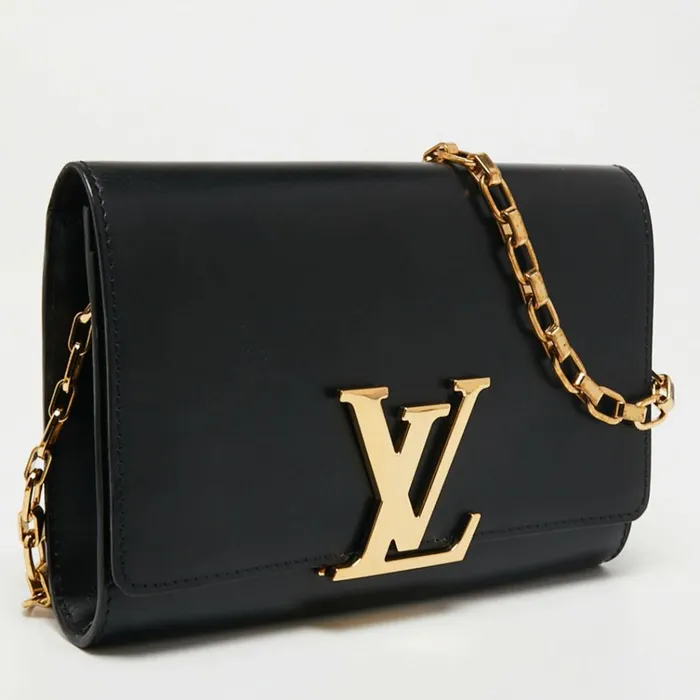Women Shoulder and Totes Louis Vuitton Louis Vuitton M94335 Chain Louise Black 8211 Louis Vuitton Handbag Store