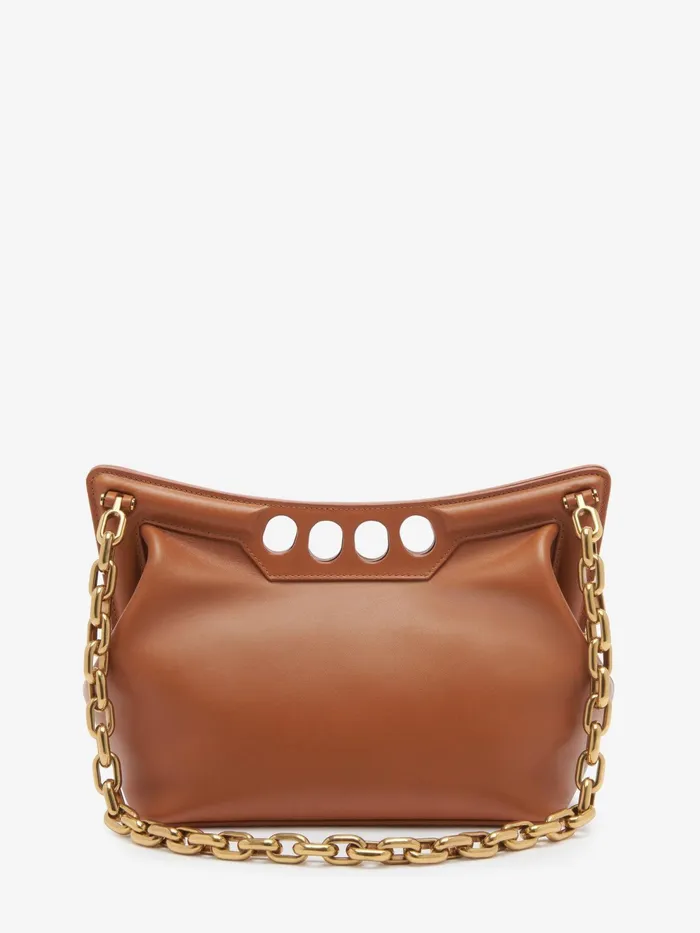 Women Shoulder Bags Alexander McQueen The Peak Bag Small Caramel Tan
