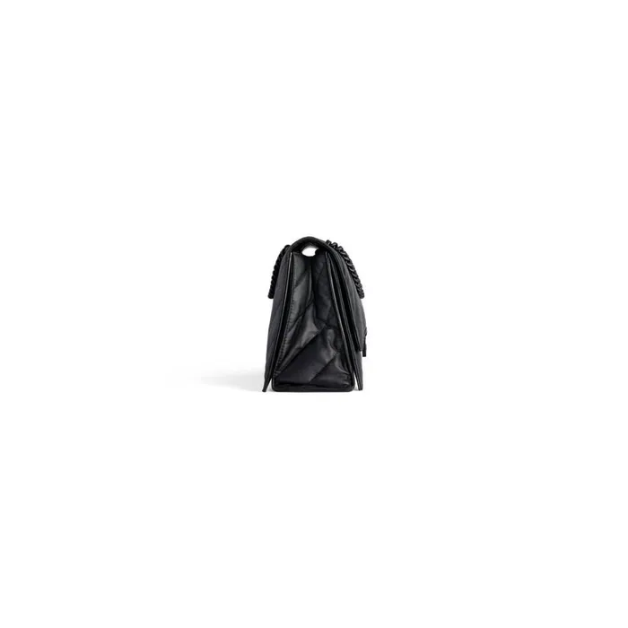 Women Shoulder Bags Balenciaga Crush Medium Chain Bag Quilted In Black