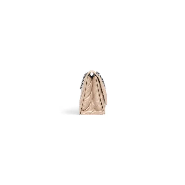Women Shoulder Bags Balenciaga Crush Medium Chain Bag Quilted In Brown