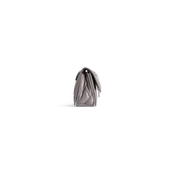Women Shoulder Bags Balenciaga Crush Small Chain Bag Quilted In Dark Grey
