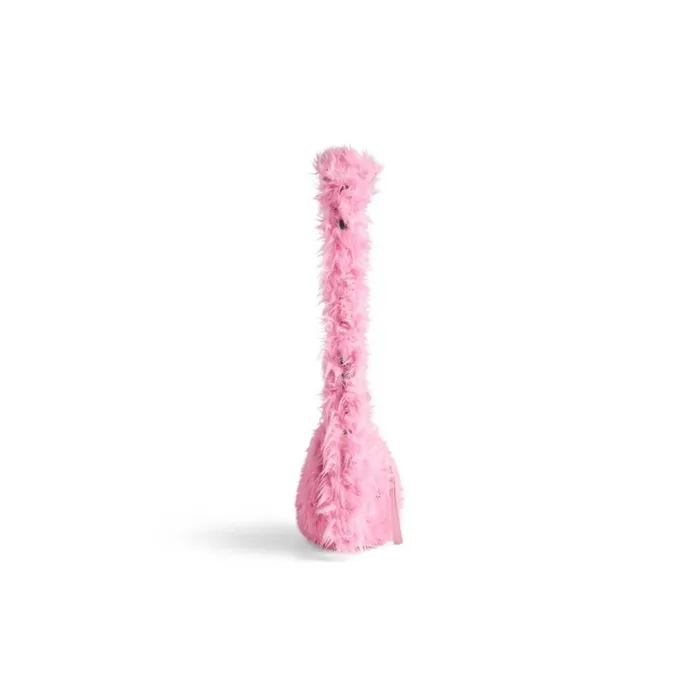 Women Shoulder Bags Balenciaga Le Cagole Xs Shoulder Bag Fake Fur In Pink