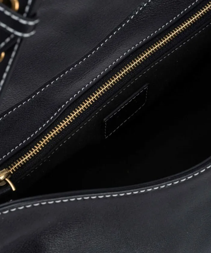 Women Shoulder Bags Pinko Jolene Shoulder Bag With Heart Buckle Blackantique Gold Women Shoulder Bags Pinko Jolene Shoulder Bag With Heart Buckle Blackantique Gold
