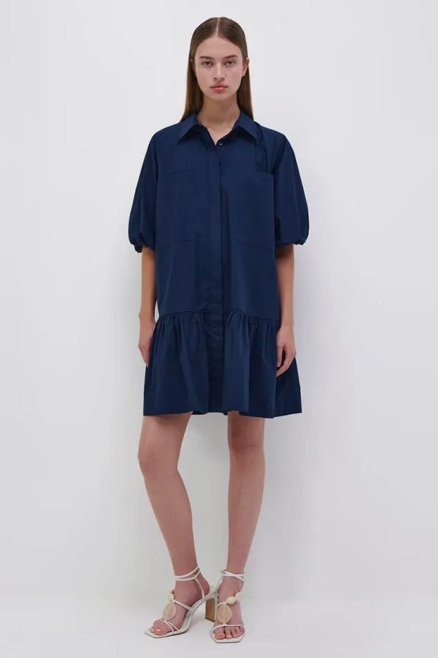 Women Signature Crissy Shirt Dress Midnight Jonathan Simkhai Dresses and Jumpsuits Women Signature Crissy Shirt Dress Midnight Jonathan Simkhai Dresses and Jumpsuits