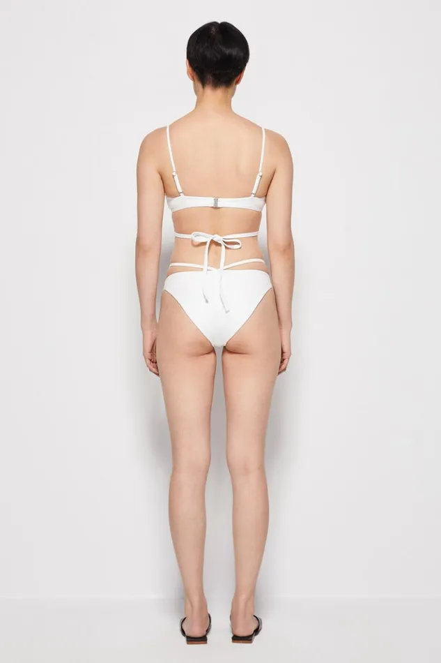 Women Signature Emmalynn Bikini Bottom White Jonathan Simkhai Swimwear