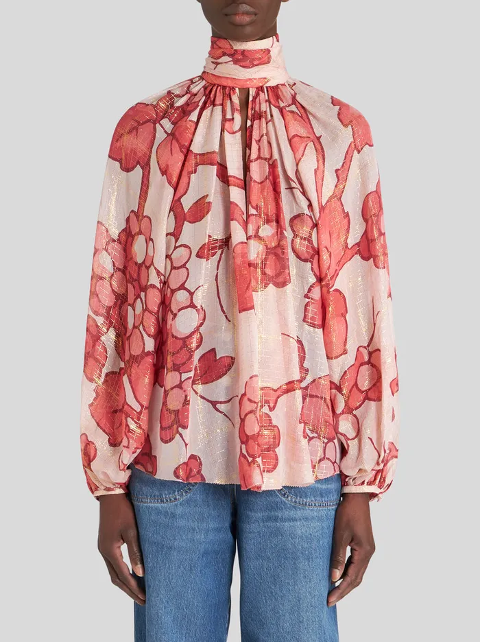Women Silk Georgette Blouse Etro Shirts And Blouses