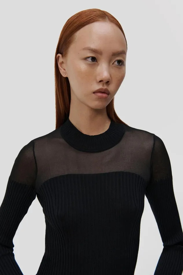Women SIMKHAI Wolford Contour Top Black Jonathan Simkhai Knitwear