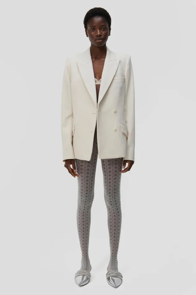 Women SIMKHAI Wolford Logo Tights Ecrue Jonathan Simkhai Knitwear