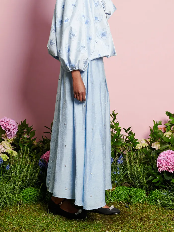 Women Sister Jane Bottoms DREAM Honey Jewel Pleated Skirt Cornflower Blue