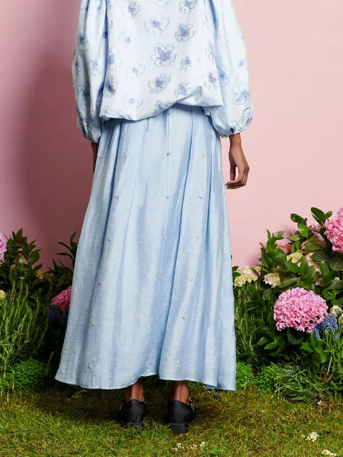 Women Sister Jane Bottoms DREAM Honey Jewel Pleated Skirt Cornflower Blue
