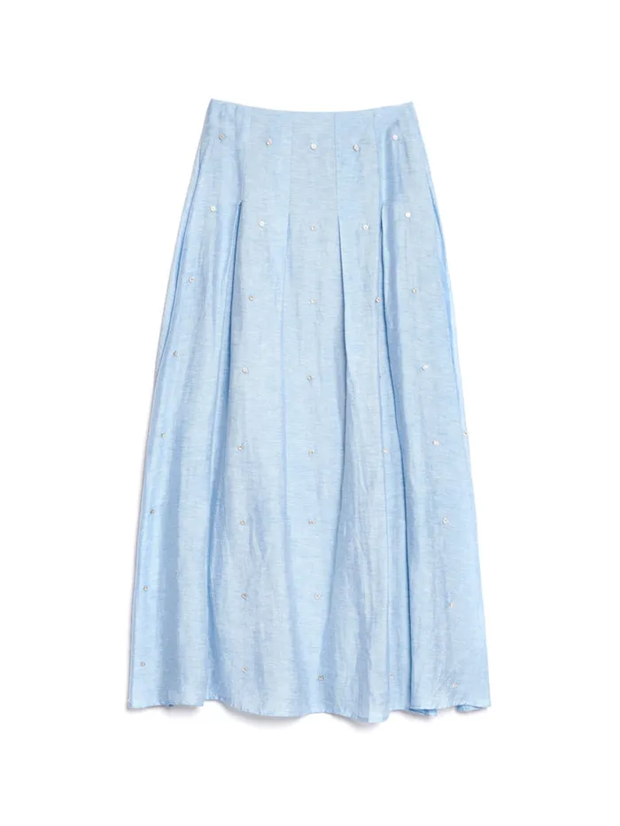 Women Sister Jane Bottoms DREAM Honey Jewel Pleated Skirt Cornflower Blue