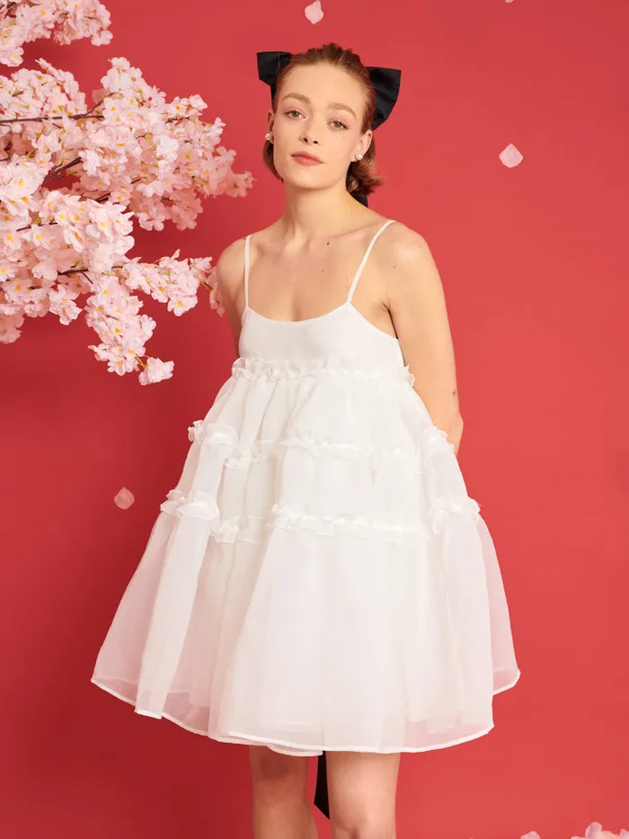 Women Sister Jane Dresses DREAM Breeze Organza Mini Dress True White